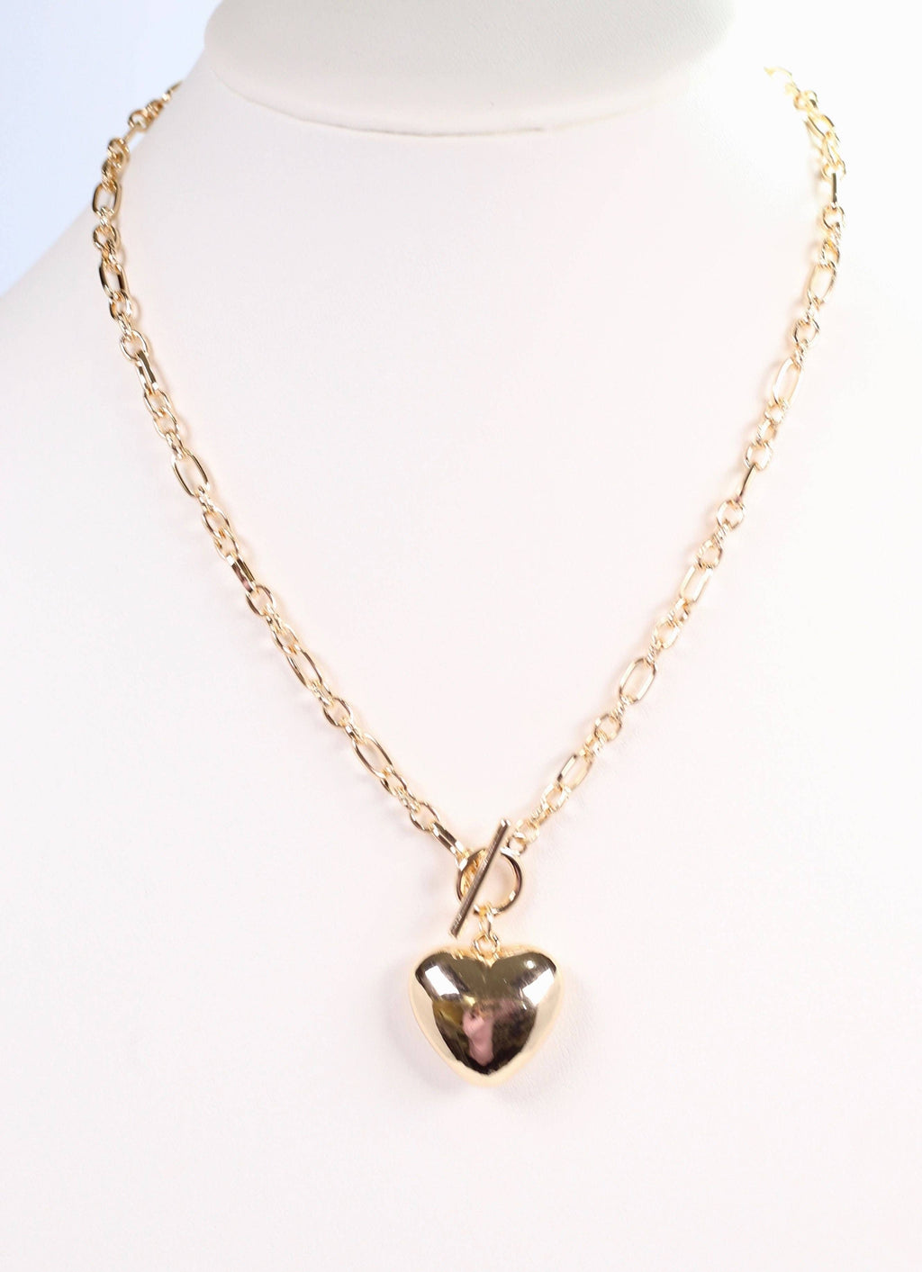 Courtney Heart Necklace GOLD: Default